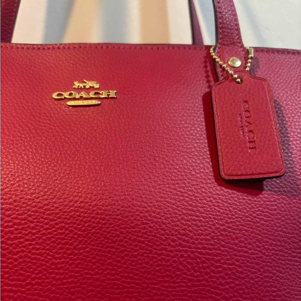 Coach Raspberry Leather Tote